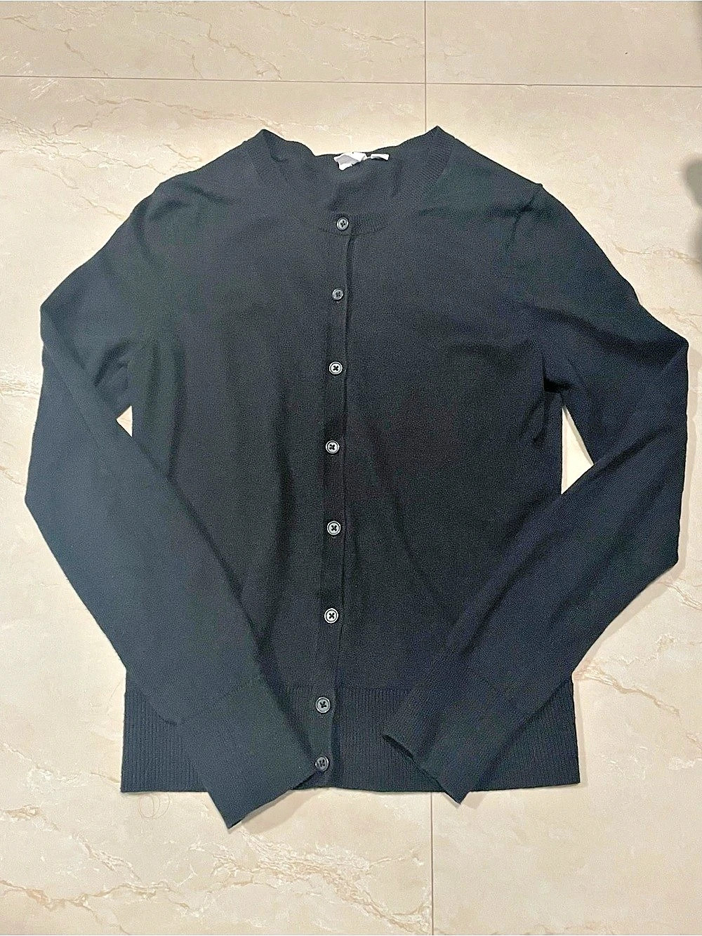 Gap Modern Crewneck Cardigan Black Size Small